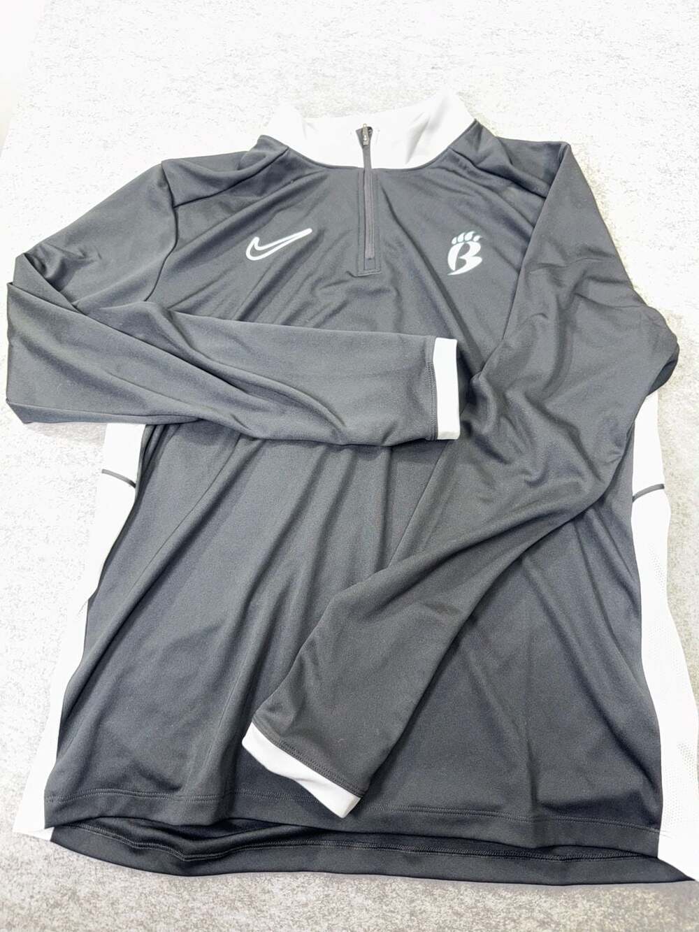 Nike Dri-FIT Quarter-Zip Pullover Track Top Black White Men's XL